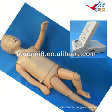 Maniquí avanzado del CPR del niño de la ISO, maniquí del entrenamiento de los primeros auxilios, modelo médico del rescate